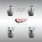 Service Caster 4 Inch SS Thermoplastic Caster Set with Roller Bearing 2 Swivel Lock 2 Rigid SCC SCC-SS30S420-TPRRD-BSL-2-R-2 - alternate 7